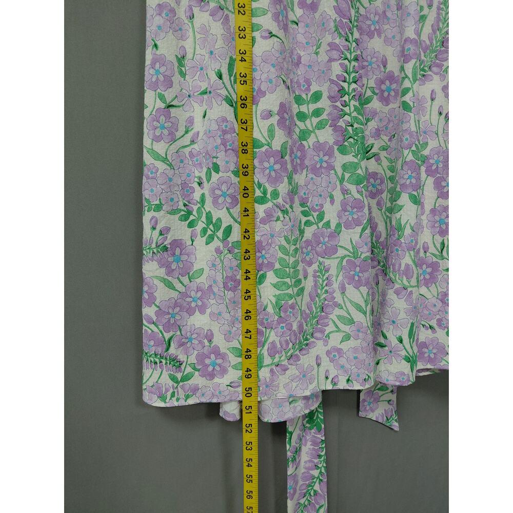Talbots Plus Purple Green Floral Sleeveless Midi Dress Women Size 20W - Picture 9 of 10
